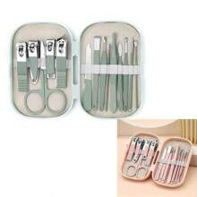 1 Set Of 14-Pcs Modern Stainless Steel Nail & Foot Care Tool Kit, Including Nail Clippers And Grooming Tools, With Portable Storage Case - Unisex Manicure Set, Fragrance-Free, No Electricity Or Battery Required