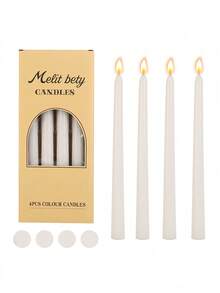 2025新款渐变色蜡烛套装，4支/盒，欧美风格长蜡烛，适合家居装饰、浪漫约会、婚礼派对、慵懒下午茶，无香蜡烛，设计师特别配色方案，礼盒包装，是馈赠亲朋好友的理想礼物，适合任何节日和季节，是生日、毕业等场合的完美礼物。 - 彩色 - 查看 22