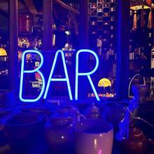 1 pieza Señal de neón para bar, 28.5 X 19 Cm / 11.2 X 7.5 In, Señal de neón para bar, bar en casa, decoración de pared de fiesta, regalo de Navidad (Blanco cálido) - barra de luz de neón - Ver 15