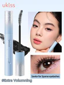 ukiss 5g Customized Mascara, Extra Volumning Lashes, Savior For Sparse Eyelashes, Feather Swirl Brush Head, Washable Mascara Makeup, Lengthening, Defining,Crease Proof, Smudgeproof, Daily Makeup - Velvet Extra Volumning - View 2