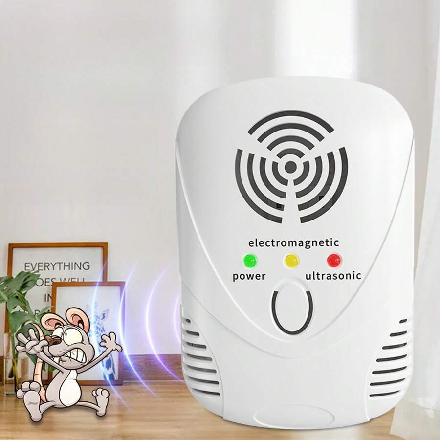 Ultrasonic Rodent Repellent Rodent Prevention And Extermination Rodent Traps Household Electronic Insect Repellent Rodent Repellent Animal Repellent - 白色 - 查看 1