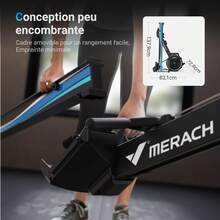 Rowing Machine With Air Resistance For Home, 10 Levels Adjustable With Exclusive App, Professional Indoor Rowing Machine, Ergonomic Comfortable Seat, Easy Storage - Black - View 8
