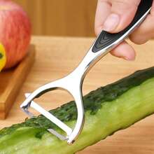 1pc Fruit Peeler, Vegetable Peeler, Creative Peeler, Stainless Steel Peeler, Potato Peeler, Kitchen Peeler For Melon, Pear, Carrots, Kitchen Tools, Kitchen Gadgets, Dorm Essentials