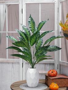 1PC 27.5-Inch (H) Simulated Green Plant Branches For Home Living Room, Bathroom, Balcony, Party Table Decoration, Garden And Courtyard Green Plant Decoration - Green - View 11