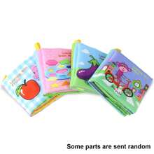 1pc / 4Pcs Baby Cloth Book, Crinkle Fabric Soft Books Set With Rustling Sound, Fruits Vegetable Cognition Toy For Toddlers (Some Parts Are Sent Random Colors)