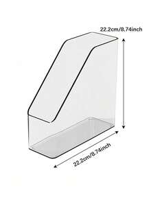 1pc Acrylic Desktop Filing Storage Box - Transparent Plastic Magazine File Organizer For Efficient Desk Organization, Durable Desktop Document Storage Box For Home, Office, Classroom, And Study Space; Keeps Papers Neat, Easy Access, Clear View, Contemporary Clear Design, Slim Profile, Multi-Function File And Magazine Holder - Multicolor - View 8