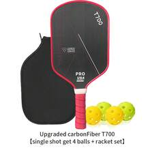 El nuevo set de raqueta de carbono de fibra T700 con potencia de caballo de Balanced incluye 4 pelotas + funda de raqueta, expande el área de juego y es adecuado para hombres y mujeres que buscan alto rendimiento tanto en interiores como en exteriores. - Multicolor - Ver 11