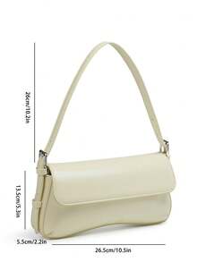 1pc Fashionable Vintage Angola Red Faux Oily Wax Feeling Faux Leather Leopard Snake Suede Flap Adjustable Strap Crossbody Baguette Bag, Suitable For Dating, Outdoor, Party - Màu vàng - Xem 6