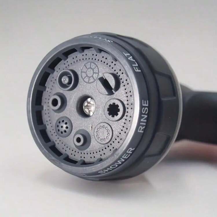 Pistola de riego de alta presión para uso en exteriores - Boquilla ajustable, diseño de plástico ligero, rosca estándar, mangos naranja y negro para un agarre fácil - Multicolor - Añade 3