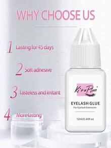 1支12毫升专业超强睫毛胶水 - 0.5-1秒速干，持久45天，专业黑色胶水（12毫升） - Stacy Lash 持久睫毛胶 - 黑色 - 查看 8