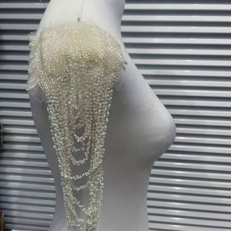 1 pieza Accesorio de cadena con borla brillante de lujo, decoración de moda, decoración de ropa - Multicolor - Añade 6