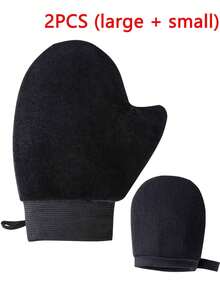 2 Återanvändbar självbruningsvante för kropp och ansikte, dubbelsidig appliceringsvante för lotion, tvättbar solbränningsvante för kroppsvård Spa-oljning - med tumme och sammetsfoder, solbrännings- och solskyddsmedelsvante för solfri solning, kroppslotion, solbränna, spray och gel, väska, organisering, förvaring, hårklämmor - Multifärgad - Visa 12