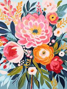 数字油画 - DIY 绘画 - 艺术油画装饰 40x50cm/16x20 英寸无框，节日理想礼物 - 彩色 - 查看 5