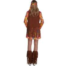 Morph Costumes 70s Hippie Fancy Dress Costume For Women - Paisley Print Dress, Matching Headband & Fringed Waistcoat - Perfect For Parties - Multicolor - View 6