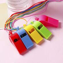 24 حبة صفارات بلاستيكية ملونة لمشجعي الرياضة، الحكام وتشجيع الفرق - متعدد الألوان - مشاهدة 4