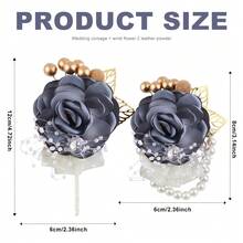 Wrist Corsages For Weddings, Gukasxi Flower Wrist Boutonniere Set Artificial Wedding Rose Bride Wrist Corsages Flowers Boutonniere For Prom, Wedding Flowers For Men Bride Bridesmaid Wedding Prom Decor