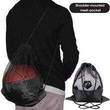 2pcs Portable Basketball Cover Mesh Bag Football Soccer Storage Backpack - Multicolor - View 3