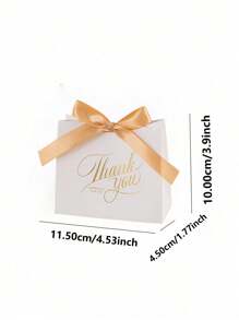 24pcs/12pcs/6pcs Thank You Gift Bags, Mini Candy Bags With Bows, Perfect For Party, Birthday, Wedding Bridal Shower Favors, Wedding Guest Gifts, Gift Boxes, Wedding Reception Decor, Valentine's Day. Creative Wedding Boxes, Luxury Holiday Small Gift Boxes Suitable For Wedding Small Gift Packaging, Birthday Party Gift Boxes, Party Bags, Holiday Gift Decorations, Wedding Decorations, And Other Occasions
