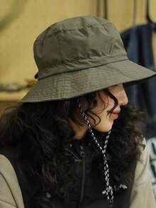 1 Piece Of Foldable Storage Bucket Hat For Men And Women, Sun Protection Hat, Windproof Drawstring Adjustable Sun Hat, Outdoor Sports Waterproof Quick-Drying Hat, Decorative Beach Hat, Women's Hat