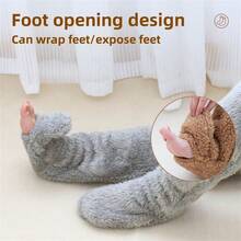 New Plush Knee High Socks, Warm Teddy Bear Pattern Floor Socks, Women Knee Socks For Autumn/Winter - Multicolor - View 2