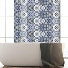 10 Peças Adesivos Coloridos de Estilo Mandala Para Cozinha À Prova de Óleo, Adesivos Autocolantes Impermeáveis de 20x20cm Com Padrões Geométricos Coloridos, Adesivos Decorativos Com Design de Canto Flexível Para Fogão