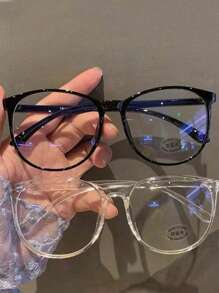 Transparent Non-Prescription Glasses Female With Big Frame, Glasses, Light Weight (With Glasses Case) For Summer Beach Vacation,Outdoor,Travel