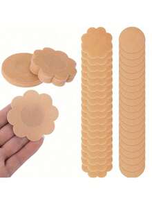 10/30/50/100Pcs Cloth Nipple Cover Teat Hide Women Nipple Pasties Piece Breast Petals Invisible Bra Padding Chest Sticker Patch Covers - Multicolor - View 1