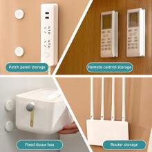 Portable Magnetic Control Remote Control Bracket Self-Adhesive Plastic, Non-Punching, Remote Router Wall Bracket For Home Office