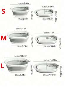 1件便携式折叠盆、洗菜盆、洗脚盆 - 易于清洁，轻便可扩展，适用于居家、宿舍和户外露营旅行。可用作露营水槽、家用洗衣盆、盛水容器、果蔬清洗盆、清洁用品 - 加厚塑料折叠洗脚盆和洗脸盆 - 开学必备。折叠盆，折叠盆套装，家居浴室装饰，秋季装饰 - 灰色 - 查看 17