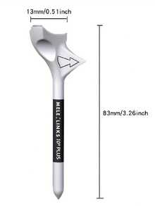 10pcs Rhombic Golf Tees, 10° Diagonal Insert Golf Ball Holder, Reduces Rotation Increases Distance Speed Golf Training Golf Tee - White - View 2