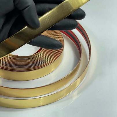 Fita plástica metalizada decoracao de pvc 6mm/12mm/15mm/20mm/27mm Com Dupla face com 5 Metros