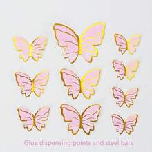 30 件蝴蝶蛋糕装饰，适用于婴儿洗礼派对，蝴蝶形蛋糕装饰，适用于生日、毕业装饰、婚礼、房间装饰、派对回礼、单身派对装饰、生日装饰 - 粉色 - 查看 6