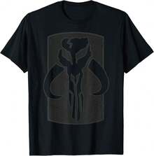 Mandalorian Warriors Skull Tusk Clan T-Shirt T-Shirt Gift For Dad Cheap Gift For Dad Gift For Wine Lovers,Personalized  Graphic T-Shirt ,Black Casual Short Sleeves, 100% Cotton, Men's T-Shirt,Funny Graphic T Shirts,S-XXXL,Black Casual Short Sleeves, 100% Cotton, Men's T-Shirt,Funny Graphic T Shirts,S-XXXL,New Year T Shirt, Christmas And New Year Gifts - 黑色 - 查看 1