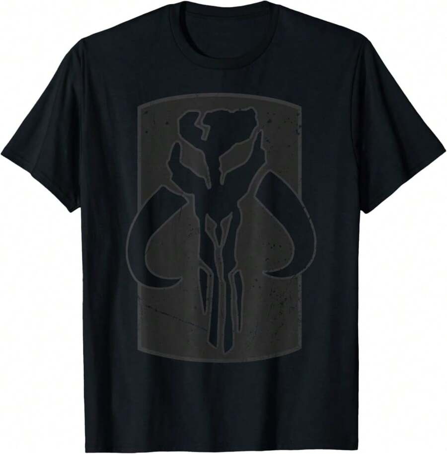 Mandalorian Warriors Skull Tusk Clan T-Shirt T-Shirt Gift For Dad Cheap Gift For Dad Gift For Wine Lovers,Personalized Graphic T-Shirt ,Black Casual Short Sleeves, 100% Cotton, Men's T-Shirt,Funny Graphic T Shirts,S-XXXL,Black Casual Short Sleeves, 100% Cotton, Men's T-Shirt,Funny Graphic T Shirts,S-XXXL,New Year T Shirt, Christmas And New Year Gifts - 黑色 - 查看 1