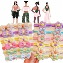 6pcs/12pcs Bohemian Style Fabric Headbands With Floral & Bowknot Details, Multicolor Cute Casual Headwear For Women - Perfect For Gifts And Photography Props (No Card Included)