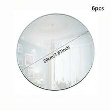 6Pcs 10/20/30cm Acrylic Round Mirrors,Round Table Wall Mirror Trays Circle Mirror Candle Plates For Wedding Centerpieces Table Decor ,Bridal Shower Birthday Engagement Party Table Decor - Transparent - View 10