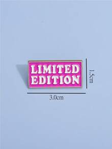 1pc Fashion Versatile English Logo Brooch Decoration - Multicolor - View 2