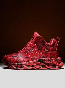 Zapatillas de deporte con estampado de graffiti para hombres, antideslizantes, transpirables, livianas y de moda, deporte profesional y funcional, zapatos para caminar, fitness y trabajo, gimnasio