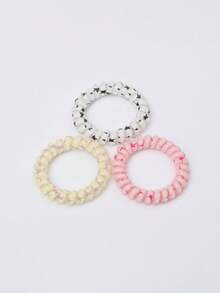 9 件彩虹螺旋发带，星星印花弹性发带，时尚百搭发饰马尾辫发夹发圈橡皮筋发绳 - 彩色 - 查看 4