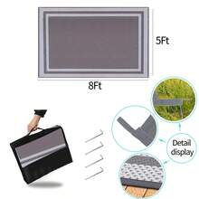 Outdoor Rug,Outdoor Rug Waterproof For Patio Decor, Foldable Reversible Plastic Straw Area Rugs Mat For Camper, Outside Carpet For Rv, Deck, Porch, Picnic, Beach, Balcony