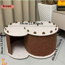 1PC Double Cat Flap Felt Cat Nest, Suitable For Hiding And Playing, Sleeping Round Cat Sweet Ring Tunnel Bed, Folding And Detachable Pet House, Suitable For Multiple Cats, Universal In All Seasons - Multicolor - View 17