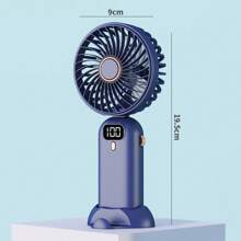 Stay Cool On-The-Go: Small Handheld USB Rechargeable Fan - Portable & Charging For Students & Office Desk Portable Fan Cute Handheld Fan Battery Operated Lightweight Small Personal Fan For Stylish Girl Kids Women Men Outdoor Travel Camping Handheld Fan Portable Fan, 5-Speed Fan, LED Display Screen, Personal Mini Travel Fan With Backup Power Supply, USB Foldable Female Electric Fan