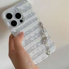 Nuevo diseño de accesorio de teléfono estilo Y2K con lindo colgante de conejo y estrella en cadena, hecho a mano con cuentas, ideal como adorno para bolso, correa o cordón para teléfono, un regalo perfecto para madres, familia, amigos, cumpleaños, festividades - transparente - Ver 6