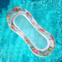 Fruit Inflatable Floating Mat (Watermelon Flower Pattern), Mesh Breathable Design, Pool Inflatable Lounge Chair, Essential For Summer Beach Parties And Water Play, Spending A Wonderful Summer With Family And Friends - Multicolor - View 4
