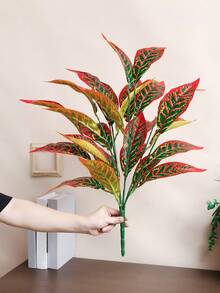 1PC 27.5-Inch (H) Simulated Green Plant Branches For Home Living Room, Bathroom, Balcony, Party Table Decoration, Garden And Courtyard Green Plant Decoration - Green - View 18