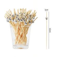 50个/100个/200个银色和金色80年代镜面迪斯科球竹制食品签，适用于70年代迪斯科生日婚礼派对装饰 - 彩色 - 查看 12