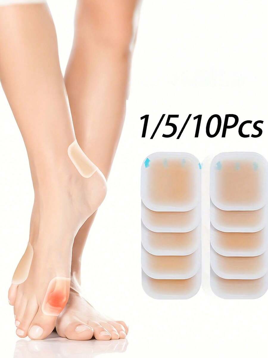 1/5/10 件水泡绷带、水泡垫凝胶水泡垫、水胶体密封创可贴、硅水凝胶水泡垫套装 - 超舒适、防摩擦足部护理贴片，带有粘性凝胶套，用于保护脚跟和脚趾，适用于鞋子和运动鞋，男女通用，可重复使用、透气、防汗 - 彩色 - 查看 1