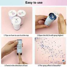 10/5 件彩色五彩纸屑手持扭曲礼品花管、婴儿淋浴游戏、用于婚礼派对、返校、母亲节、毕业典礼、返校用品、教室装饰、性别揭示装饰、婴儿淋浴派对装饰房间装饰家居装饰（请勿将发射管对准人或物体） - 藍色 - 查看 8