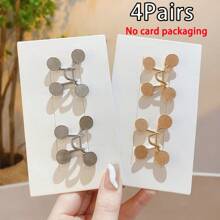 4pcs Adjustable Invisible Belt Set For Women - Instant Buckle Waist Cincher With Sparkle Decor, Suitable For Jeans And Casual Pants - Accessory