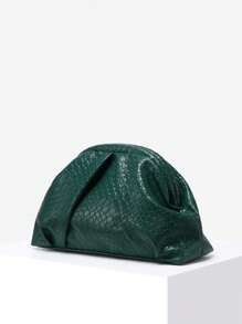Bolso de playa de ganchillo retro estilo mujer Sia, de gran capacidad con patrón de conchas marinas, decoración con remache rojo Angola, cartera plisada con cierre de mano a juego para el día a día, fiestas y outfits